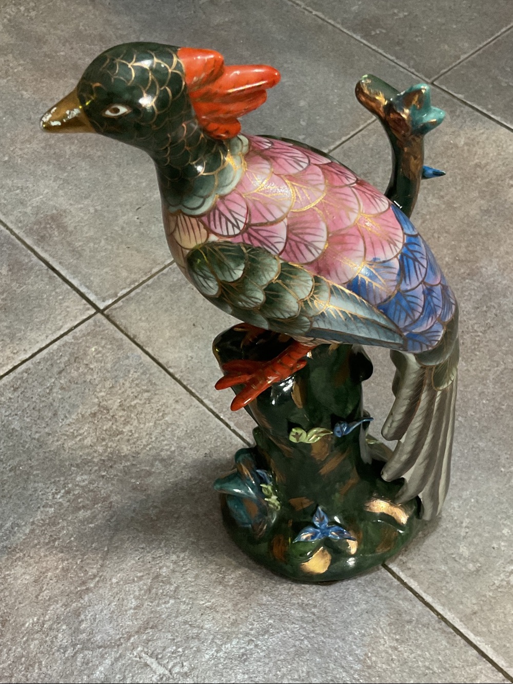 Andrea By Sadek Multicolor Ceramic Bird Figurine